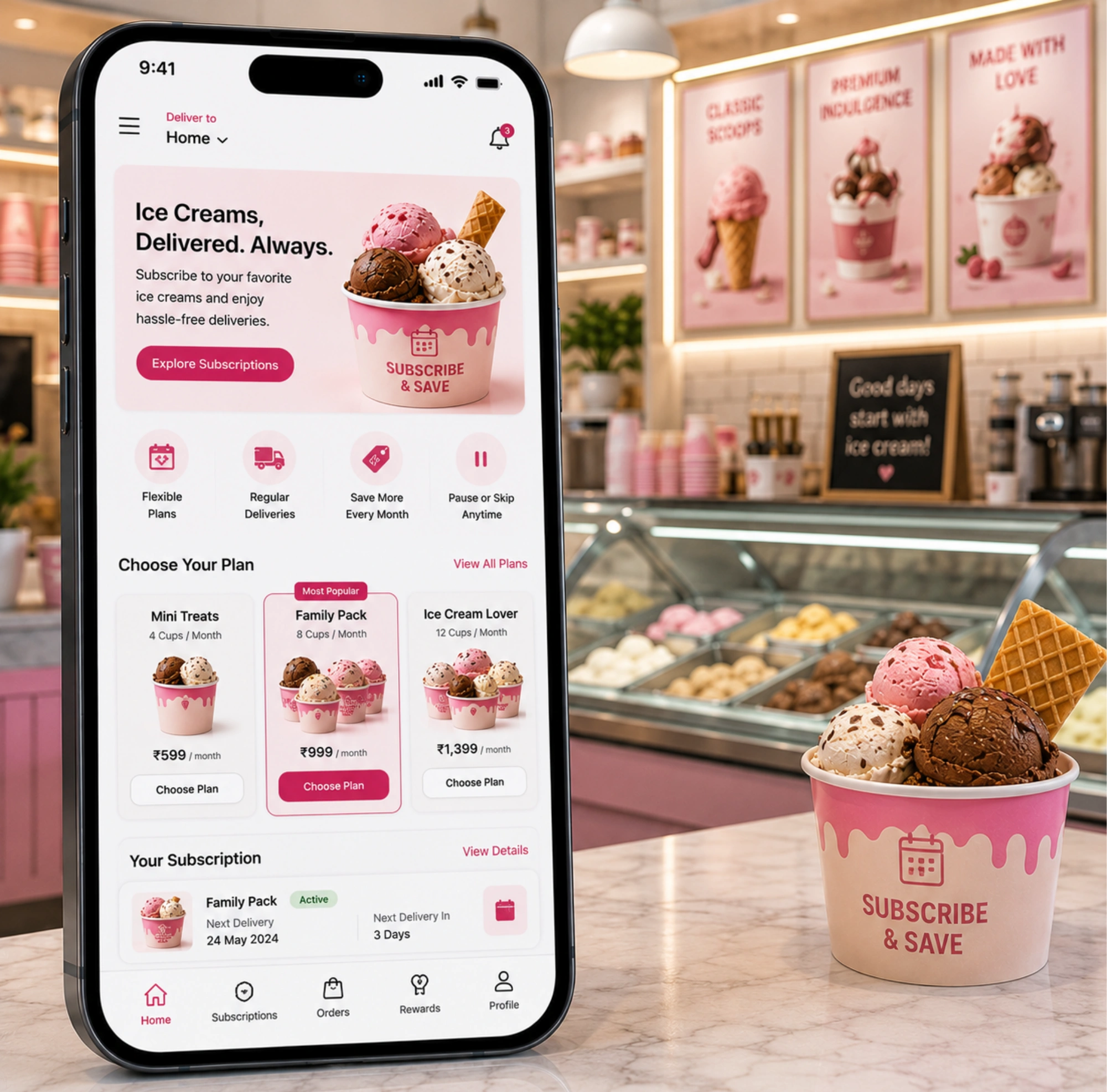 Subscription-Based Ice Cream Delivery App Development
